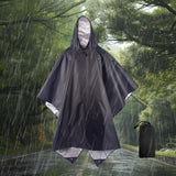 Maxbell Rain Poncho with Hood Portable Reusable Rainwear for Men Women Adults