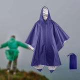 Maxbell Rain Poncho with Hood Portable Reusable Rainwear for Men Women Adults
