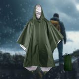 Maxbell Rain Poncho with Hood Portable Reusable Rainwear for Men Women Adults