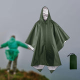 Maxbell Rain Poncho with Hood Portable Reusable Rainwear for Men Women Adults