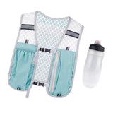 Maxbell Hydration Vest Lightweight Daypack Sport Bag for Men Women Marathoner Hiking Light Blue