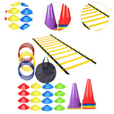 Maxbell Football Training Equipment Speed Agility Training Set for Soccer Teen Kids 46Pcs