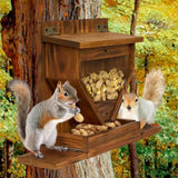 Maxbell Squirrel Feeder Box Funny Large Stable Feeding Station for Picnic Patio Yard