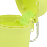 Maxbell Fly Fishing Box Mini Trash Can Zippered Dust Box Bin for Park Picnic Outdoor Fruit green