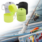 Maxbell Fly Fishing Box Mini Trash Can Zippered Dust Box Bin for Park Picnic Outdoor Fruit green