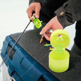 Maxbell Fly Fishing Box Mini Trash Can Zippered Dust Box Bin for Park Picnic Outdoor Fruit green