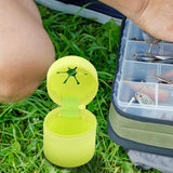 Maxbell Fly Fishing Box Mini Trash Can Zippered Dust Box Bin for Park Picnic Outdoor Fruit green