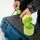 Maxbell Fly Fishing Box Mini Trash Can Zippered Dust Box Bin for Park Picnic Outdoor green