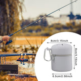 Maxbell Fly Fishing Box Mini Trash Can Zippered Dust Box Bin for Park Picnic Outdoor gray