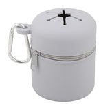 Maxbell Fly Fishing Box Mini Trash Can Zippered Dust Box Bin for Park Picnic Outdoor gray