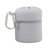 Maxbell Fly Fishing Box Mini Trash Can Zippered Dust Box Bin for Park Picnic Outdoor gray