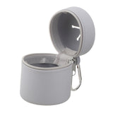 Maxbell Fly Fishing Box Mini Trash Can Zippered Dust Box Bin for Park Picnic Outdoor gray