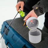 Maxbell Fly Fishing Box Mini Trash Can Zippered Dust Box Bin for Park Picnic Outdoor gray