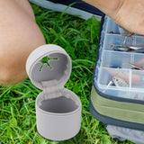 Maxbell Fly Fishing Box Mini Trash Can Zippered Dust Box Bin for Park Picnic Outdoor gray