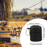 Maxbell Fly Fishing Box Mini Trash Can Zippered Dust Box Bin for Park Picnic Outdoor black