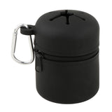 Maxbell Fly Fishing Box Mini Trash Can Zippered Dust Box Bin for Park Picnic Outdoor black