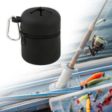 Maxbell Fly Fishing Box Mini Trash Can Zippered Dust Box Bin for Park Picnic Outdoor black