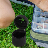 Maxbell Fly Fishing Box Mini Trash Can Zippered Dust Box Bin for Park Picnic Outdoor black