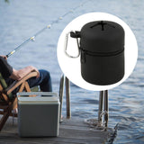 Maxbell Fly Fishing Box Mini Trash Can Zippered Dust Box Bin for Park Picnic Outdoor black