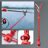 Maxbell Fishing Rod Holder Retractable Portable Multifunction Fishing Pole Bracket Rack Rose Blue