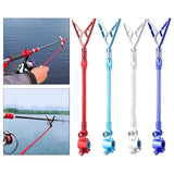 Maxbell Fishing Rod Holder Retractable Portable Multifunction Fishing Pole Bracket Rack Rose Blue