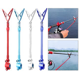 Maxbell Fishing Rod Holder Retractable Portable Multifunction Fishing Pole Bracket Rack Rose Blue
