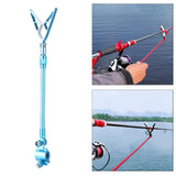 Maxbell Fishing Rod Holder Retractable Portable Multifunction Fishing Pole Bracket Rack Sky Blue