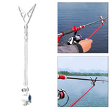 Maxbell Fishing Rod Holder Retractable Portable Multifunction Fishing Pole Bracket Rack Titanium gold silver