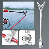 Maxbell Fishing Rod Holder Retractable Portable Multifunction Fishing Pole Bracket Rack Titanium gold silver