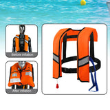 Maxbell Snorkel Vest Automatic Inflatable Safe Vest for Snorkeling Boating Outdoor Orange