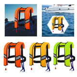 Maxbell Snorkel Vest Automatic Inflatable Safe Vest for Snorkeling Boating Outdoor Orange