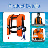 Maxbell Snorkel Vest Automatic Inflatable Safe Vest for Snorkeling Boating Outdoor Orange