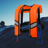 Maxbell Snorkel Vest Automatic Inflatable Safe Vest for Snorkeling Boating Outdoor Orange