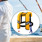 Maxbell Snorkel Vest Automatic Inflatable Safe Vest for Snorkeling Boating Outdoor Yellow