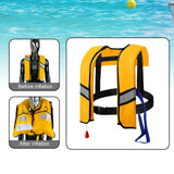 Maxbell Snorkel Vest Automatic Inflatable Safe Vest for Snorkeling Boating Outdoor Yellow