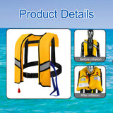 Maxbell Snorkel Vest Automatic Inflatable Safe Vest for Snorkeling Boating Outdoor Yellow