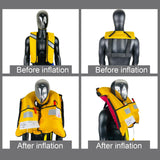 Maxbell Snorkel Vest Automatic Inflatable Safe Vest for Snorkeling Boating Outdoor Yellow