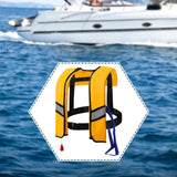 Maxbell Snorkel Vest Automatic Inflatable Safe Vest for Snorkeling Boating Outdoor Yellow