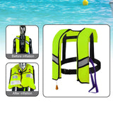 Maxbell Snorkel Vest Automatic Inflatable Safe Vest for Snorkeling Boating Outdoor Green
