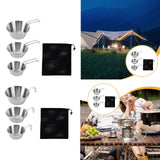 Maxbell 3Pcs Camping Bowls with Mesh Bag Compact Cups for Kitchen BBQ Outdoor Folding Handle