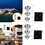 Maxbell 3Pcs Camping Bowls with Mesh Bag Compact Cups for Kitchen BBQ Outdoor Folding Handle