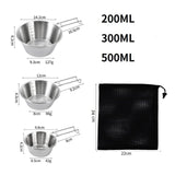Maxbell 3Pcs Camping Bowls with Mesh Bag Compact Cups for Kitchen BBQ Outdoor Folding Handle