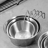 Maxbell 3Pcs Camping Bowls with Mesh Bag Compact Cups for Kitchen BBQ Outdoor Non Folding Handle