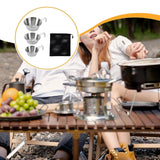 Maxbell 3Pcs Camping Bowls with Mesh Bag Compact Cups for Kitchen BBQ Outdoor Non Folding Handle