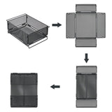 Maxbell Camping Storage Basket Iron for Organizing Kitchen Cabinets Closets Bathroom