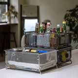 Maxbell Camping Storage Basket Iron for Organizing Kitchen Cabinets Closets Bathroom