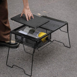 Maxbell Camping Storage Basket Iron for Organizing Kitchen Cabinets Closets Bathroom
