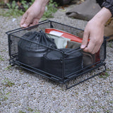 Maxbell Camping Storage Basket Iron for Organizing Kitchen Cabinets Closets Bathroom
