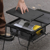Maxbell Camping Storage Basket Iron for Organizing Kitchen Cabinets Closets Bathroom