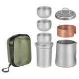 Maxbell Titanium Tea Set Portable Tea Maker for Fishing Traveling Outdoor Activities with Handle Cover